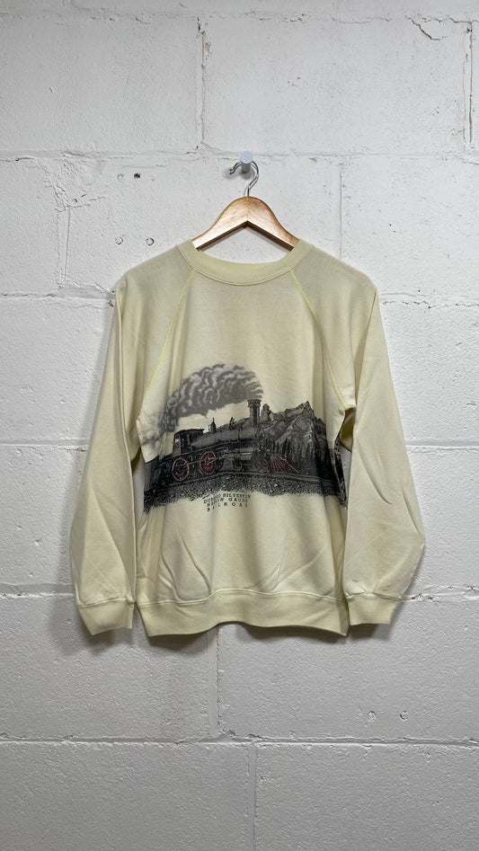 Train Railroad VIntage 1990's Sweater