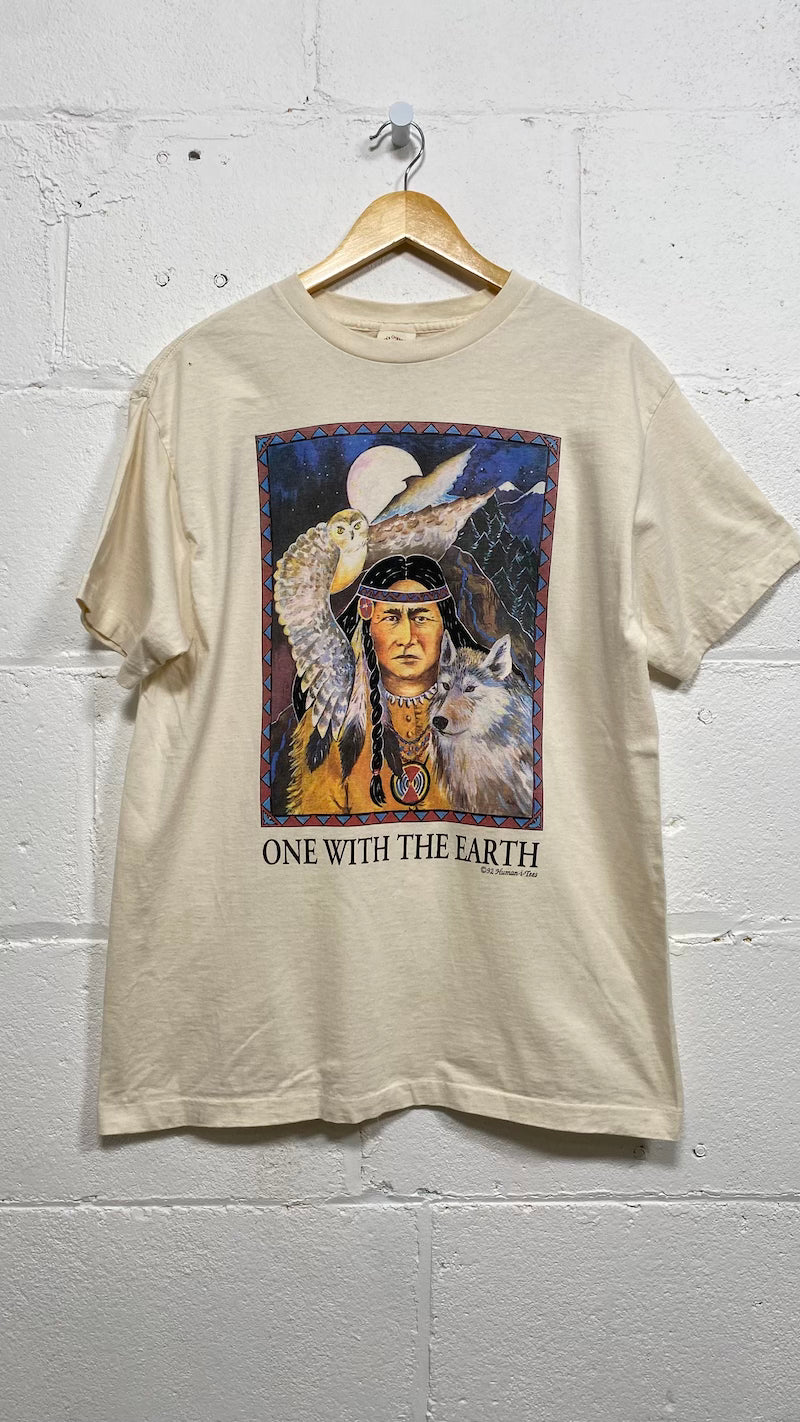 One With The Earth Human-i-Tees 1992 Vintage T-Shirt