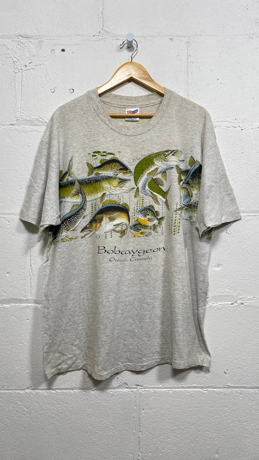 Fish Wrap Around - Bobcaygeon, Ontario, Canada Vintage T-Shirt