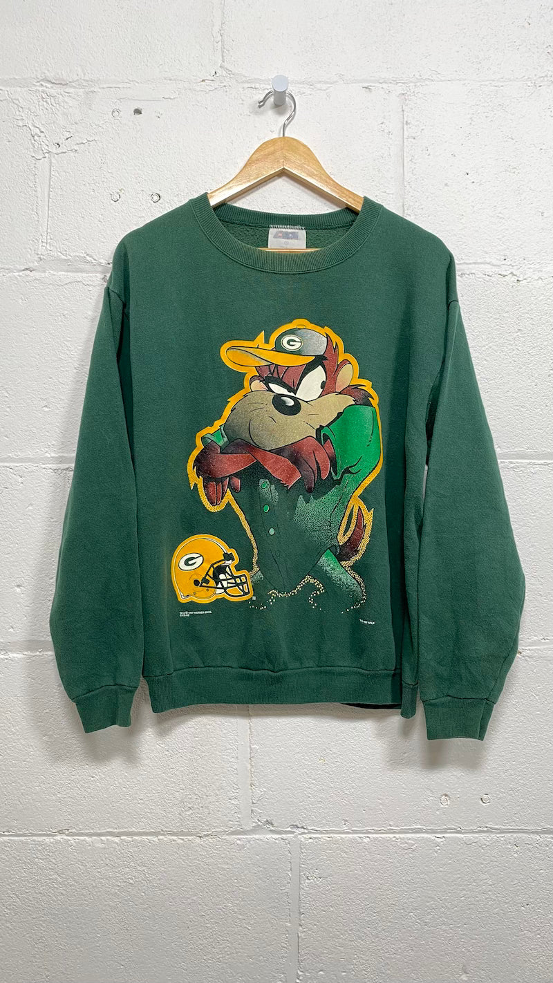 Greenbay Packers Looney Tunes 'Taz' NFL 1997 Vintage Sweater