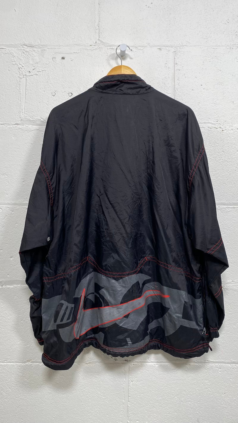 Black Vintage Nike Quarter-zip Windbreaker w/ contrast stitching