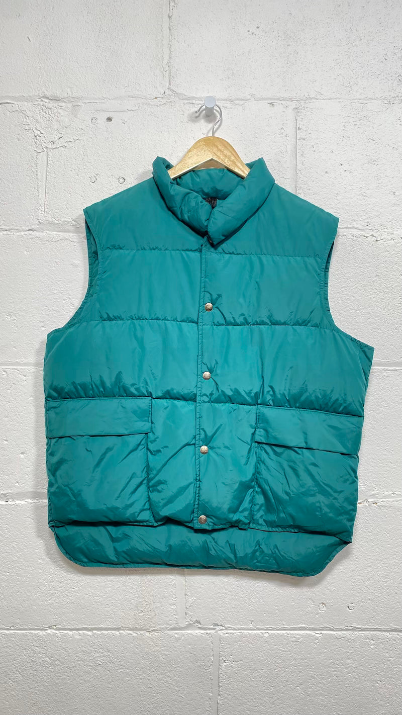 Woolrich Teal Vintage Down Puffer Vest