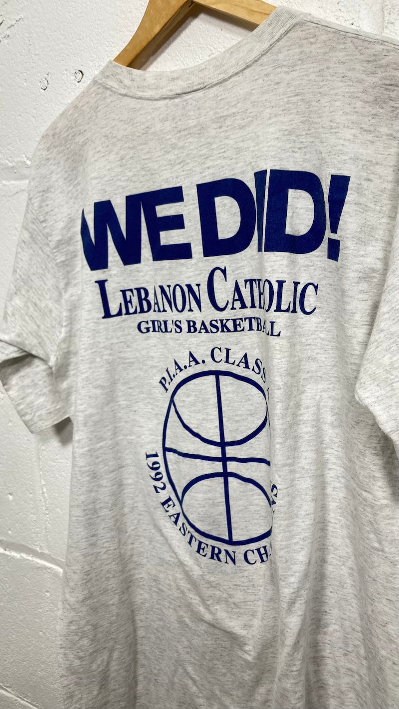 'Just Do It' Beavers Lebanon Catholic Girls Basketball 1992 Vintage T-Shirt