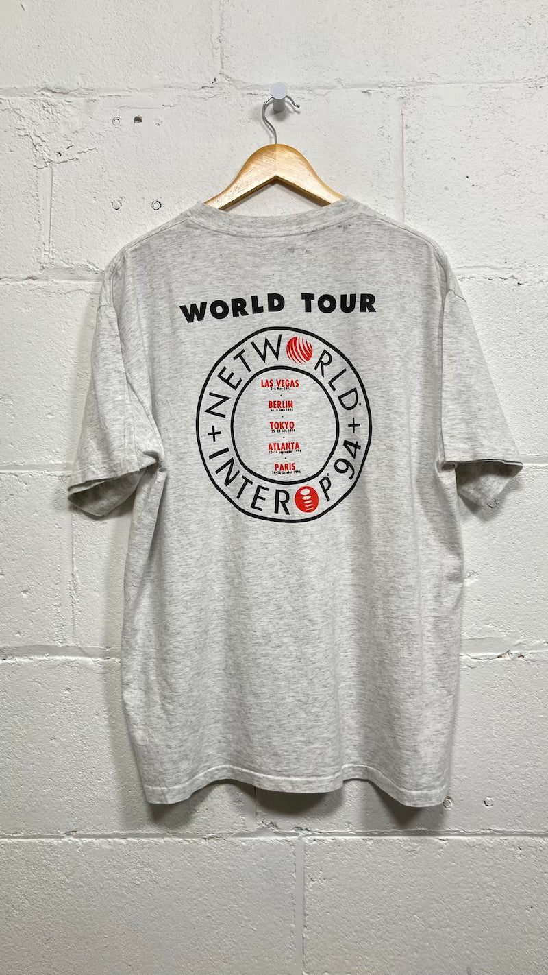 Networld Interop 1994 World Tour Tech Computer Vintage T-Shirt