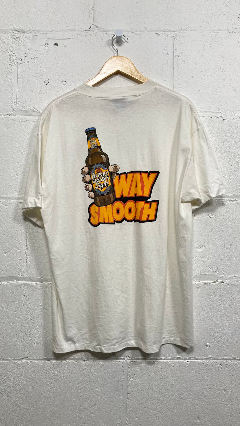 Honey Brown Light Lager 'Way Smooth' 1990's Vintage T-Shirt