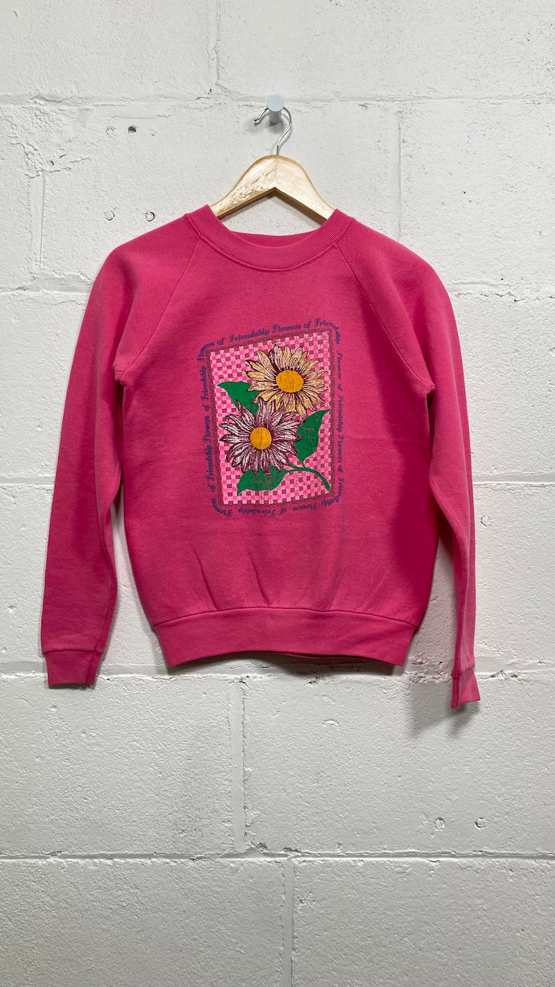 Sunflower 'Flowers of Friendship' 1990's Vintage Sweater