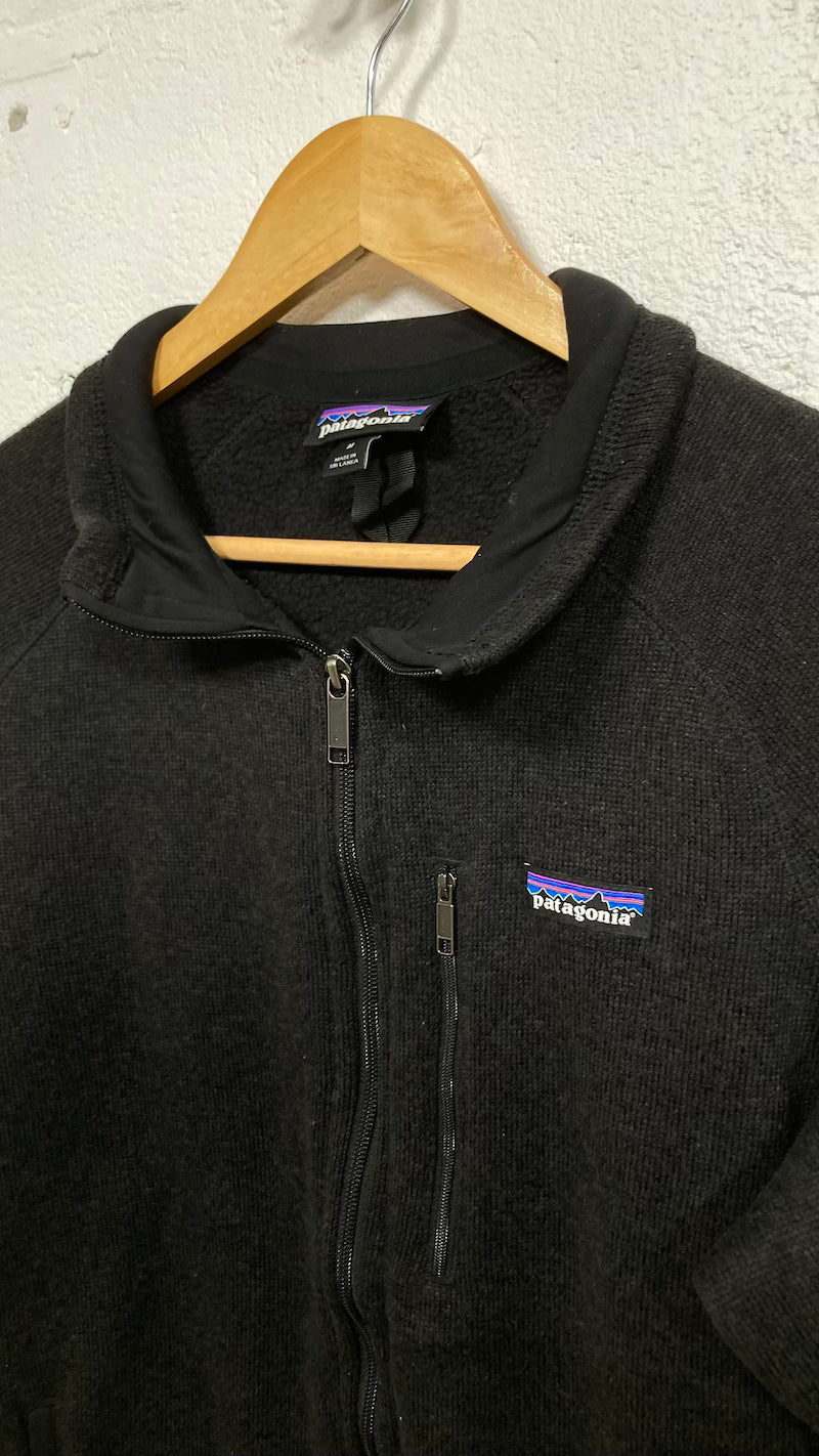 Dark Grey/ Black Patagonia Vintage Fleece Zip-up Jacket