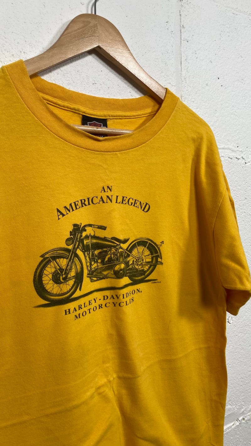 Yellow "An American Legend" 2006 Harley Davidson T-Shirt