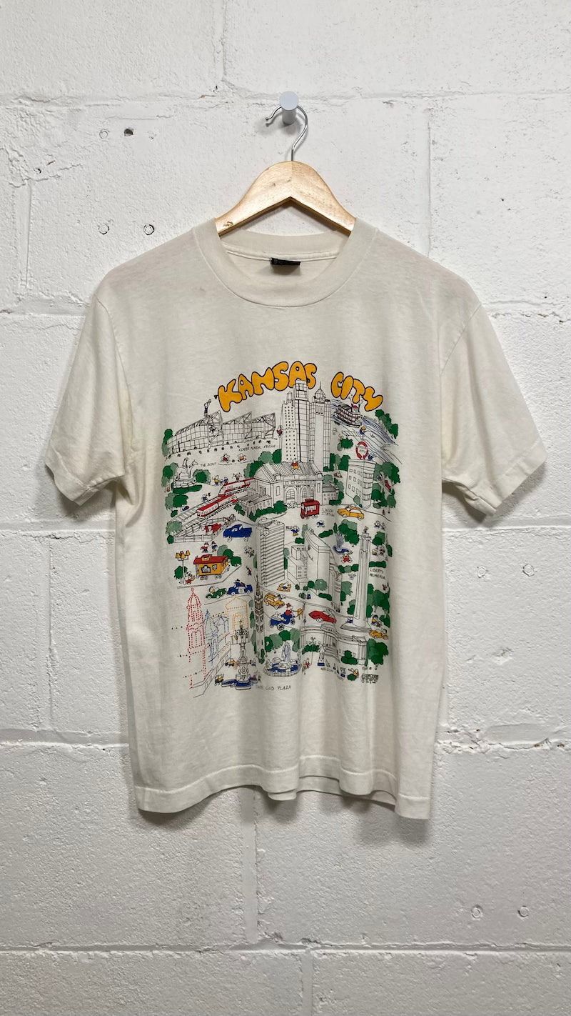 Kansas City Artwork 1988 Vintage T-Shirt