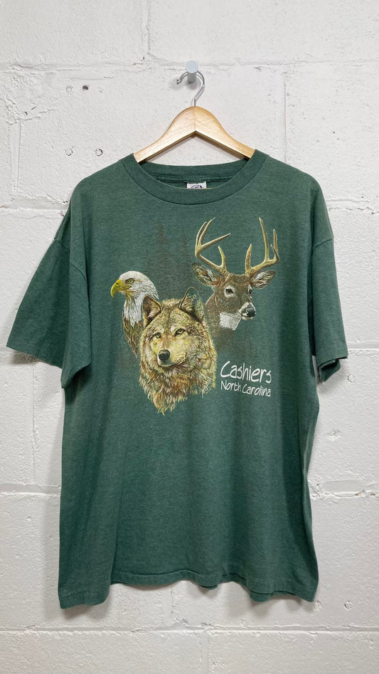 Cashiers NC Animal 90's Vintage T-Shirt