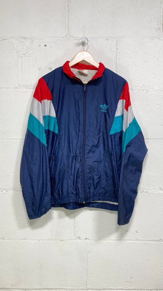 Adidas Navy/Red/Silver/Teal Vintage Spray Jacket
