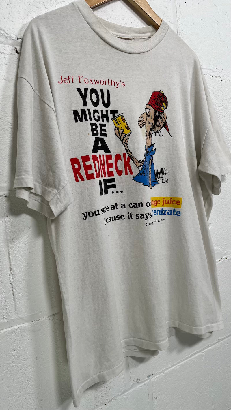 Jeff Foxworthy's Redneck Club Red 1996 Vintage T-shirt
