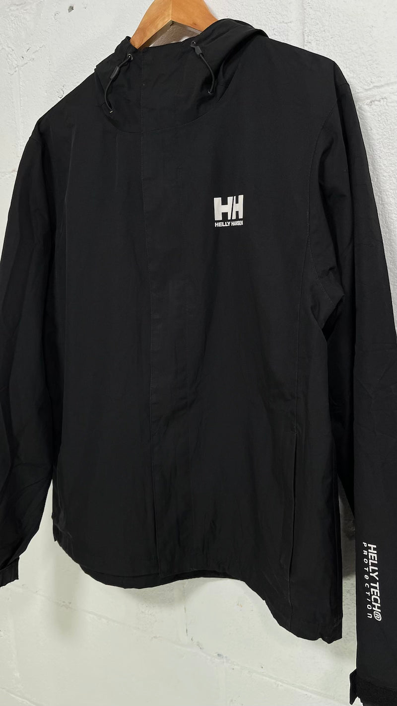 Helly Hansen Black Vintage Hooded Spray Jacket