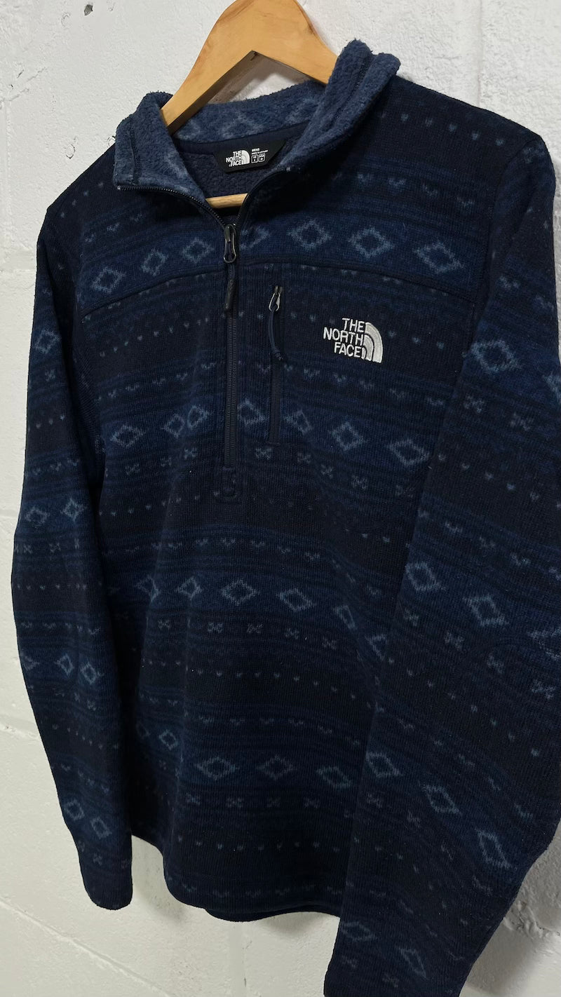 The North Face Aztec Fleece Vintage Quarter Zip Sourced Vintage